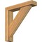 Ekena Millwork Traditional Block Rough Sawn Bracket w/ Offset Brace, Western Red Cedar, 4"W x 18"D x 18"H BKT0402X18X18TRA05RWR - alternate 1
